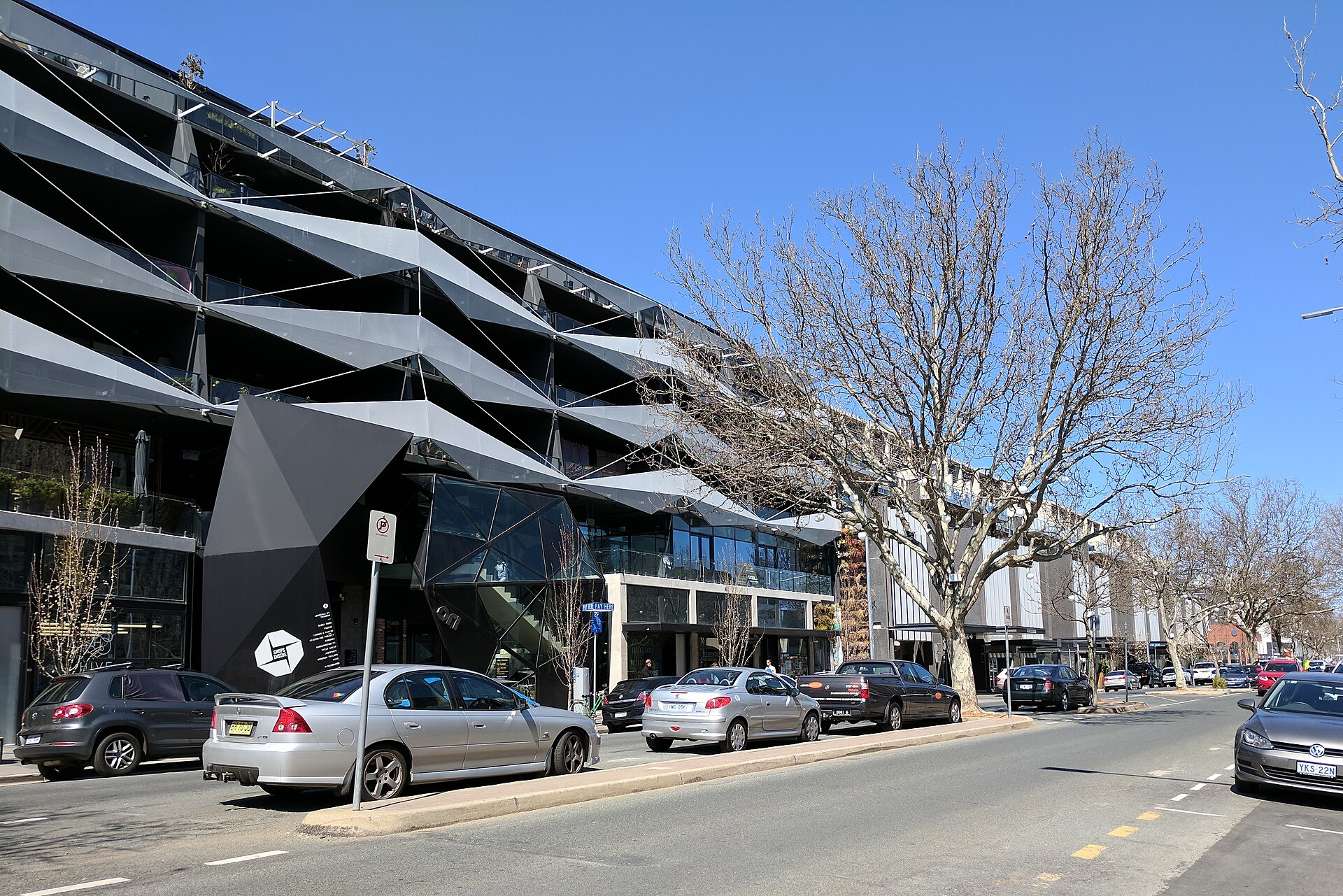 Mixed apartment and retail buildings on Lonsdale Street in Braddon