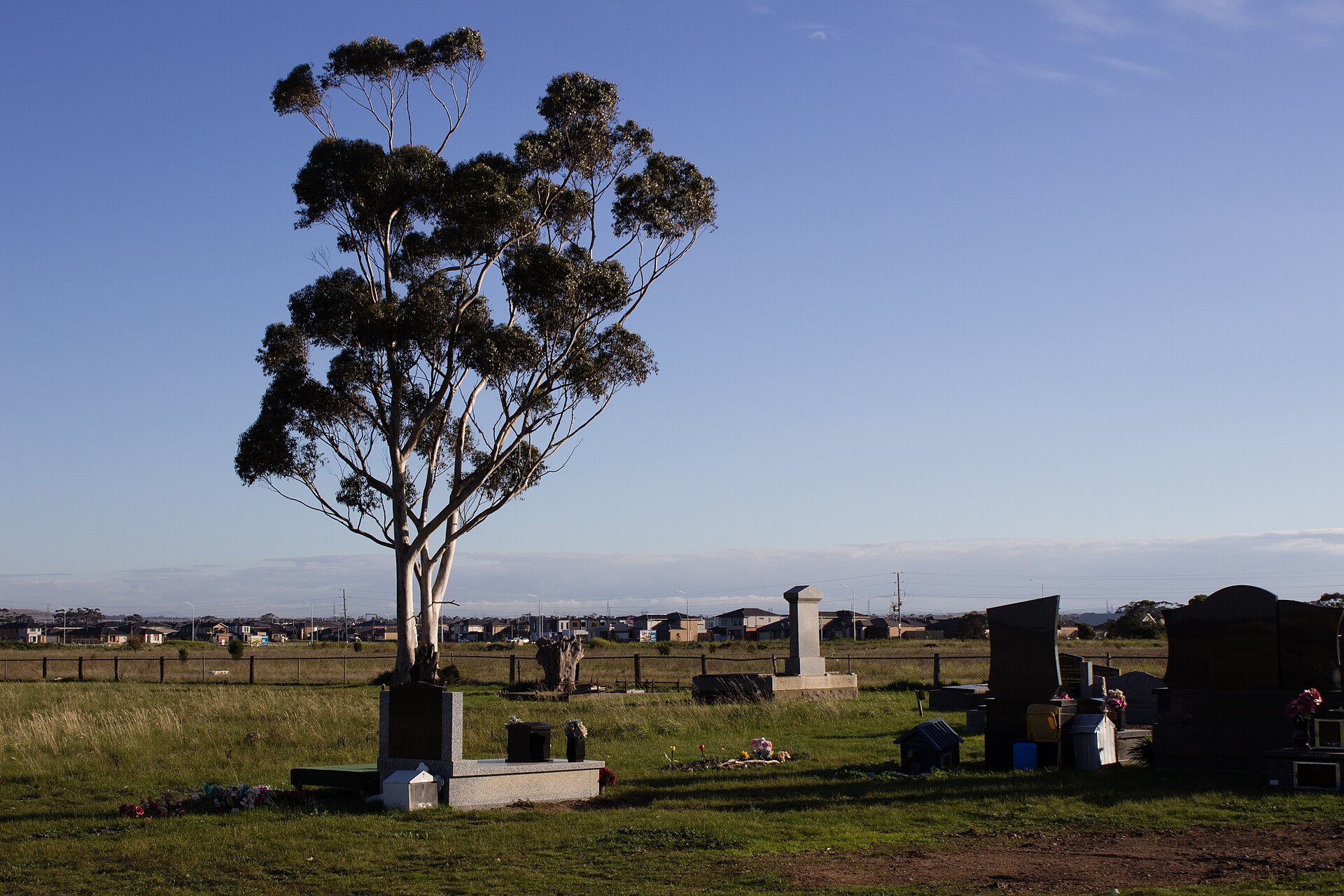 Truganina Cemetery surrounded by expanding suburban development