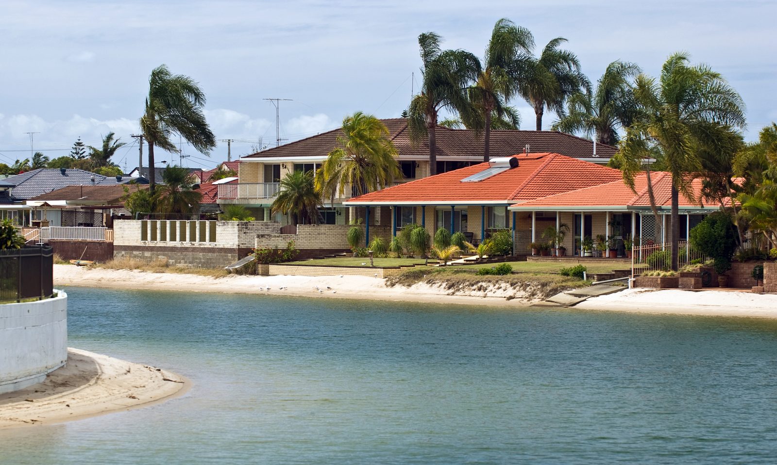 Canal housing development on the Gold Coast Queensland